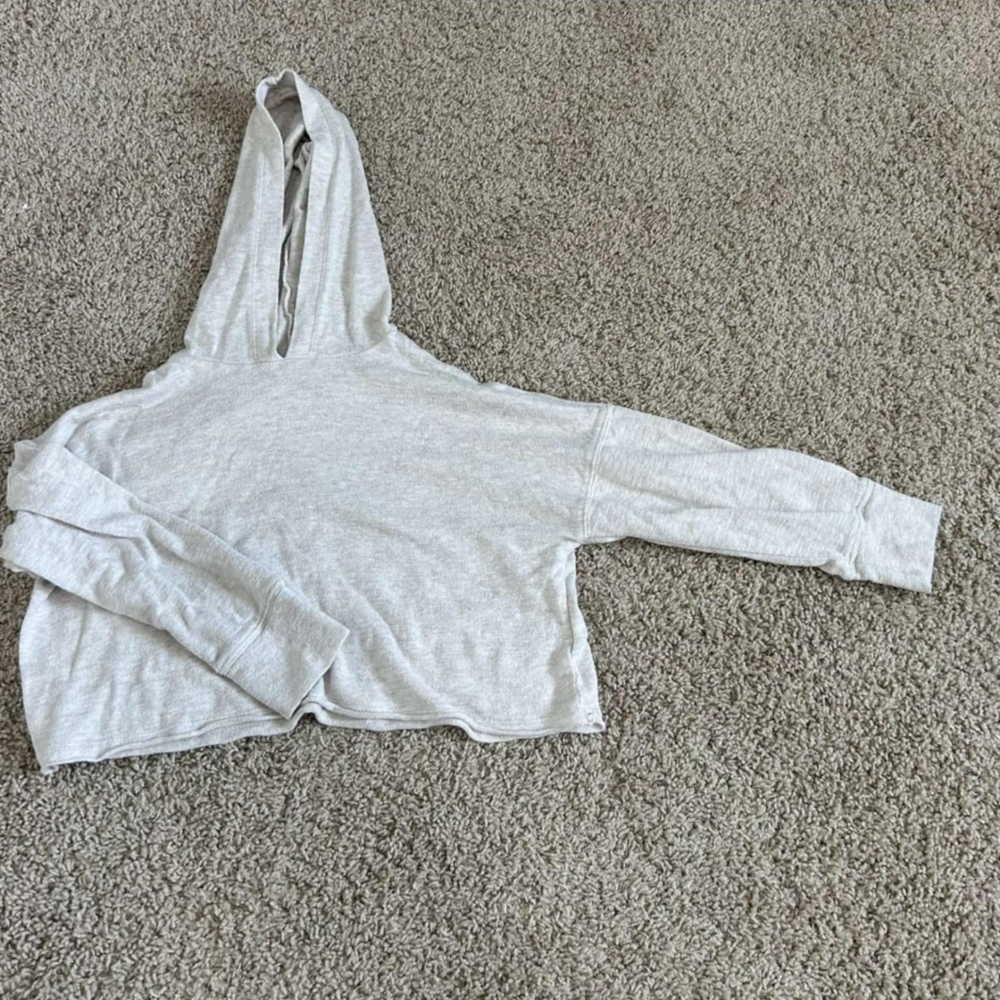 Light Gray Women's Old Navy Hoodie Crop Top
